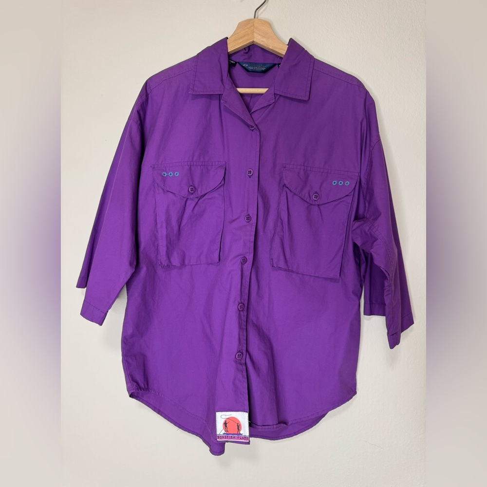 Columbia Women’s Radial Sleeve Fishing Shirt L Purple Vintage